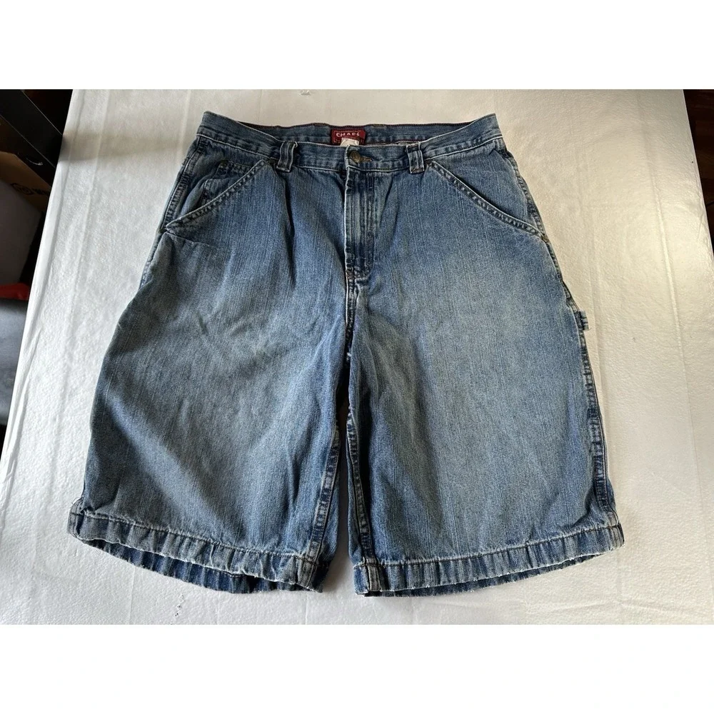 Vintage Chaps‎ Denim Shorts Mens 34 Blue Vintage Relaxed Fit Y2K Baggy Jorts